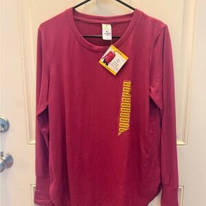 Womens Favorite Super Soft Top maroon Pull Over Round Neck Long Sleeve Medium